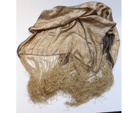 Art Deco tasselled gold thread cloak