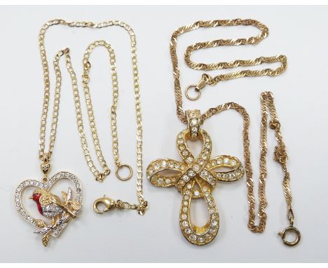 Two 9ct gold chains, 7.2g