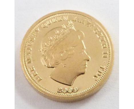 Tristan da Cunha Accession to the Throne of Henry VIII 22ct gold one crown coin, 5g, quadruple thickness, cased with certific