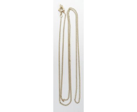 A 9ct gold chain, 1.2g, drop 26.5cm