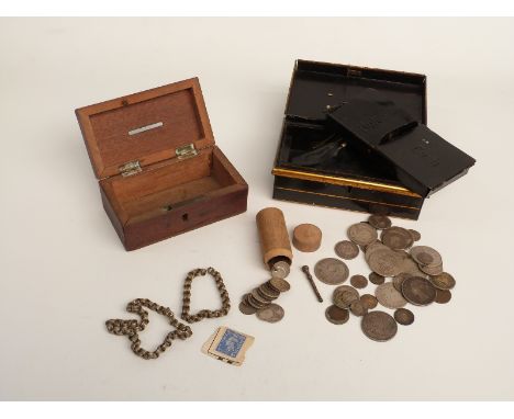 A collection of silver coinage etc, Elizabeth I onwards, 260g, also includes Lord's Prayer on obverse of 1879 threepence, lov
