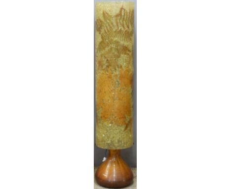 Accolay ceramic based standard lamp with resin shade containing fern leaves, height 152cm