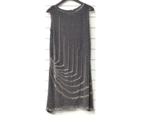 Art Deco flapper dress with geometric bugle bead decoration