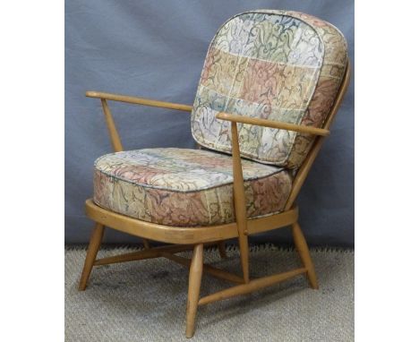 Ercol retro light wood easy chair