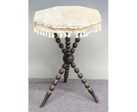 Aesthetic style bobbin turned tripod table, W45 x H66cm