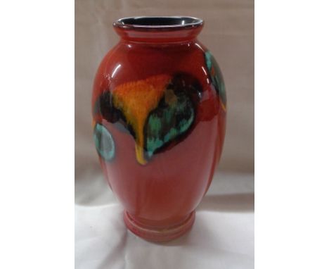 A Poole Pottery vase decorated in the 'Odyssey' pattern, with original box