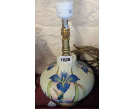 An Old Tupton Ware style ceramic lamp base, with tube-lined decoration - sold with a shade