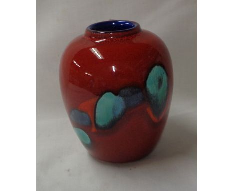 A small Poole Pottery vase with abstract decoration in the 'Odessey' pattern