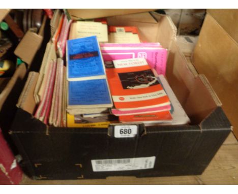 A box containing a quantity of vintage and later road maps including Ordnance Survey, Bartholomew's, etc.