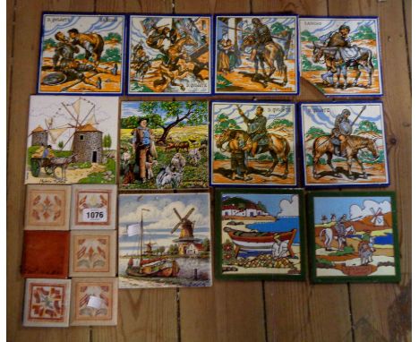 A quantity of modern ceramic souvenir tiles