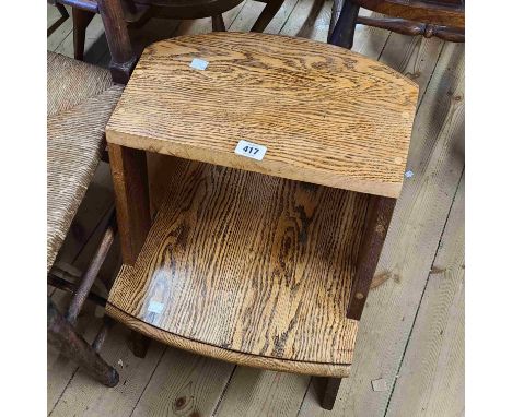 A modern oak butler's step/stool, set on A-frame base