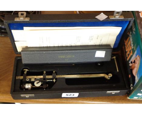 A cased Allbrit Planimeter - sold with a cased proportional divider