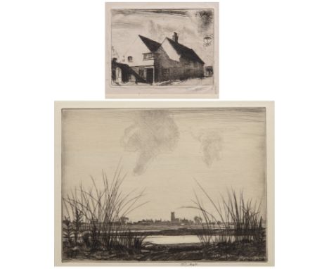 Walter Francis Crittall (1887-1956) 'Old Farm, Walberswick, Suffolk', etching, signed in pencil lower right, unframed,14cm x 