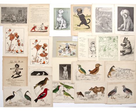 Louis Wain (1860-1939) Collection of various prints and plates from annuals to include 'On Mouseport Sands' and a collection 