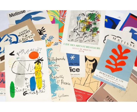 European School, 20th Century, a collection of twentieth-century exhibition posters advertising the work of well-known Europe