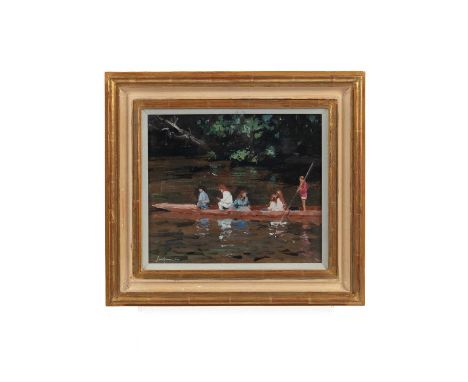 ARR John Yardley (born 1933)Canoe Scenesigned lower leftoil on board28cm x 33cm