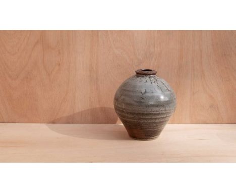 ARR David Leach (1911-2005) a stoneware globular jar decorated white and iron glazes, impressed DL seal, 22cm high  The Chest