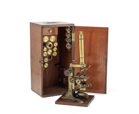 A J Parkes &amp; Son compound monocular microscope,  English,  mid 19th century,signed J Parkes &amp; Son, St Marys Row Birmi