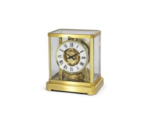 A 20th century Atmos clock in an associated box with service paperworkJaeger LeCoultre, 265760, calibre 528The white 5 inch c