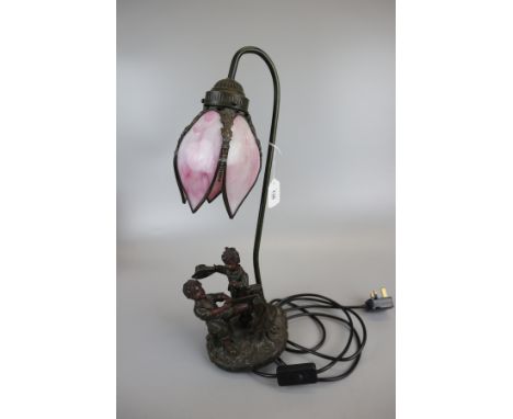 Boy and girl themed lamp 