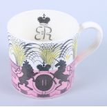 A Wedgwood mug, designed by Eric Ravilious, commemorating the 1953 Coronation of Queen Elizabeth II,