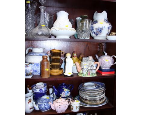 A Royal Doulton figure, "Darling" HN1319, together with various decorative ceramics and glass, including Royal Worcester