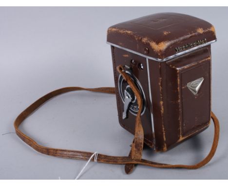 A mid 20th century Yashica-Mat Copal MXV camera, complete with leather case