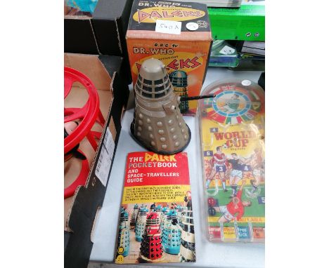 A VINTAGE BOXED BBC DOCTOR WHO DALEK MODEL AND DALEK BOOK (2) 