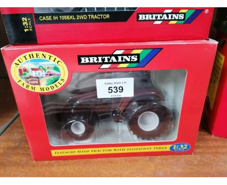 A BRITAINS BOXED DIE CAST FIAT-AGRI M160 1:32 SCALE TRACTOR MODEL, REF NO. 9445 