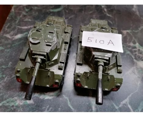 TWO VINTAGE CORGI DIE CAST TANK MODELS 