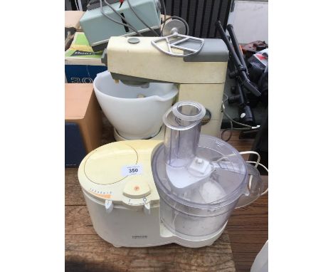 A KENWOOD CHEF WITH K WHISK AND A FURTHER KENWOOD IN WORKING ORDER 