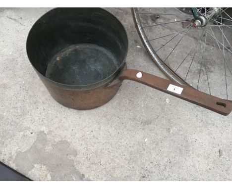 A VERY LARGE COPPER PAN 