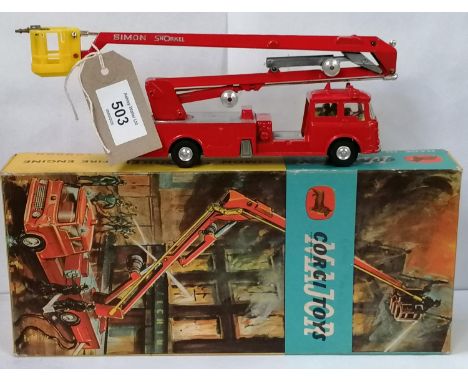 A CORGI MAJOR TOYS SIMON SNORKEL FIRE ENGINE IN ORIGINAL BOX - MODEL NUMBER 1127 