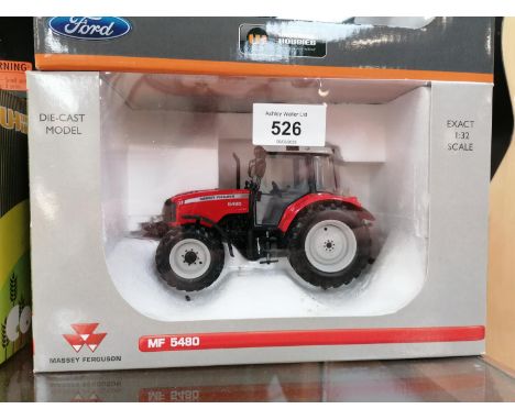 A BOXED DIE CAST UNIVERSAL HOBBIES MASSEY FERGUSON 5480 TRACTOR MODEL, REF NO. 2740 