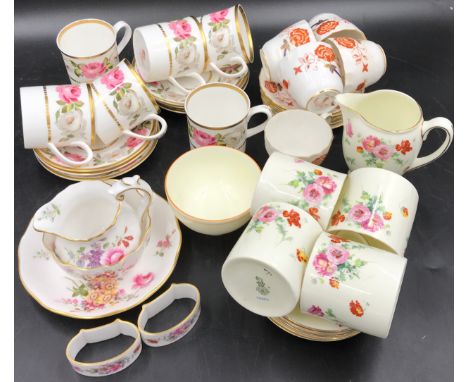 Various ceramic china to include: Royal Doulton 'Tosca' 6 x saucers, 4 x cups and cream jug, Royal Crown Derby 'Bali' 6 x sau