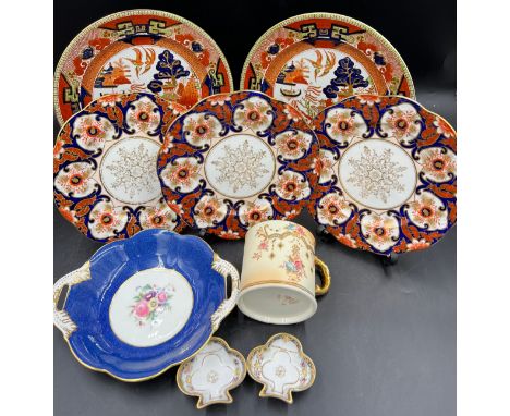 Various plates etc. to include 3 Aynsley plates, 2 Ridgway &amp; Co plates, Coalport bowl, Noritake dishes, Crown Devon mug.C