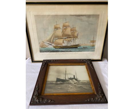 'Portrait of an East Indiaman sailing from Madras' printed &amp; engraved by Robert Dodd 'To  Robert Preston Esq. M.P. Deputy