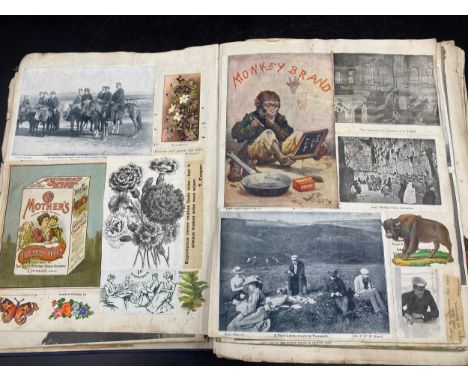 Two home made Scrapbooks dated 1911 and 1915 made out of normal books, the former has "R. B. Calton" on the front cover and t