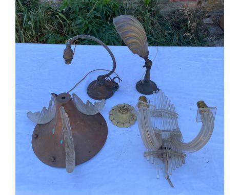 An assortment of vintage light fittings.Condition ReportVarious conditions.