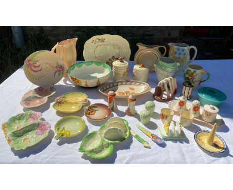 Early 20thC ceramics to include Sylvac, Wade, Ducal, Staffordshire Pottery, Burleigh Ware and Myott Sons &amp; Co.Condition R