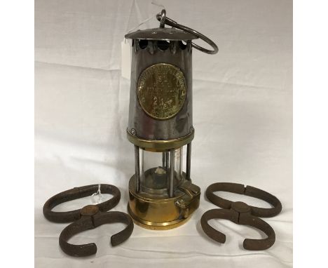 'The Protector Light &amp; Lamping Co Ltd, Eccles  Type S , M &amp; Q Safety Lamp. Approval number No B/120  214 Owners' toge