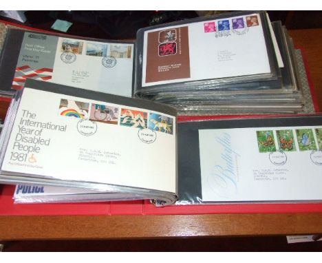 3 Albums of first day covers with a few presentation packs