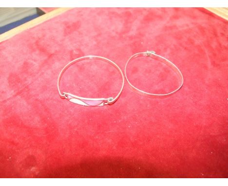2 Silver Bangles 21 grams
