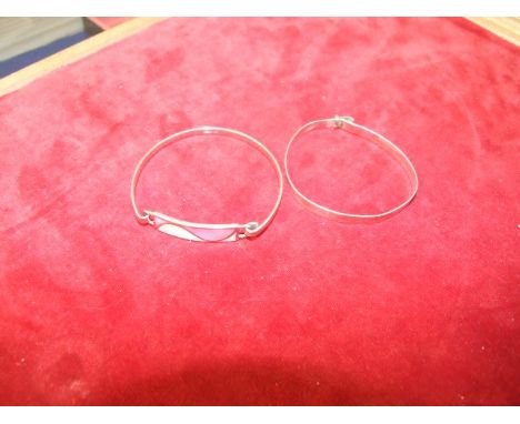 2 Silver Bangles 21 grams