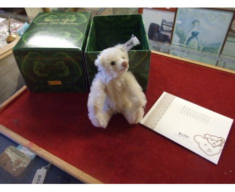 Steiff Rattle Bear circa 1912 replica with box &amp; certificate
