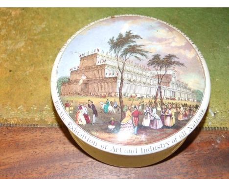 Victorian Paste Pot Exhibition of Art and Industry 1851 ( lid edge has been glued on inside rim )