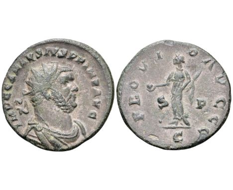 Carausius BI Radiate. London, March AD 291 - October 292. IMP C CARAVSIVS P F INV AVG, radiate, draped and cuirassed bust rig