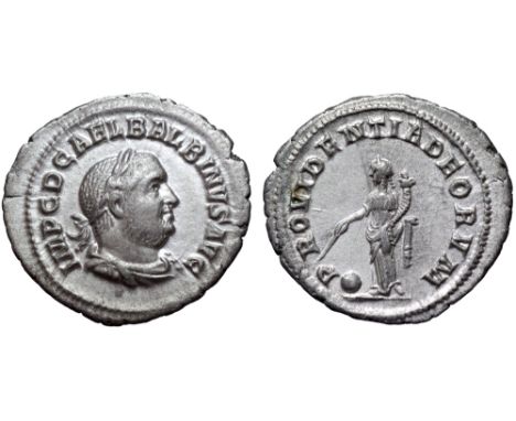 Balbinus AR Denarius. Rome, AD 238. IMP C D CAEL BALBINVS AVG, laureate, draped and cuirassed bust right / PROVIDENTIA DEORVM