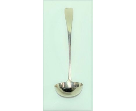 A George III Scottish silver sauce ladle, maker FH, length 15cm, weight 0.60oz approx.