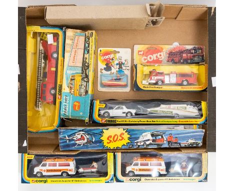 Diecast: A collection of assorted boxed Corgi vehicles to comprise: Emergency Services GS18, Simon Snorkel Fire Engine 1126, 